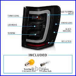 LED C Light99-04 For Jeep Grand Cherokee Smoke Black Brake Tail Lights Pair