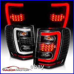 LED C Light Bar1999-2004 For Jeep Grand Cherokee Black Brake Tail Lights Pair