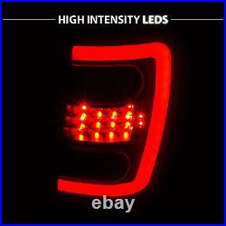 LED C Light Bar1999-2004 For Jeep Grand Cherokee Black Brake Tail Lights Pair