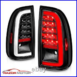 LED C Light Bar For 2000 2006 Toyota Tundra Pickup LED Black Tail Lights Set
