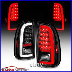 LED C Light Bar For 2000 2006 Toyota Tundra Pickup LED Black Tail Lights Set