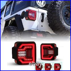LED DRL Sequential Tail Lights For 2018-2023 Jeep Wrangler JL JLU Sport Lamps