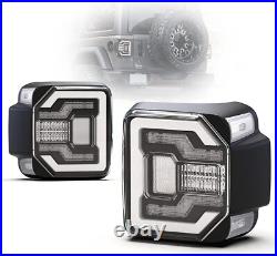 LED DRL Sequential Tail Lights For Jeep Wrangler 2018-2025 JL JLU Rear Lamps LED DRL Sequential Tail Lights For Jeep Wrangler 2018-2025 JL JLU Rear Lamps
