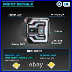 LED DRL Sequential Tail Lights For Jeep Wrangler 2018-2025 JL JLU Rear Lamps