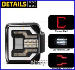 LED DRL Sequential Tail Lights For Jeep Wrangler 2018-2025 JL JLU Rear Lamps