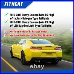 LED DRL Tail Lights For 2016-2018 Chevrolet Camaro Rear Brake Lamp withSequential