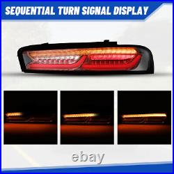LED DRL Tail Lights For 2016-2018 Chevrolet Camaro Rear Brake Lamp withSequential