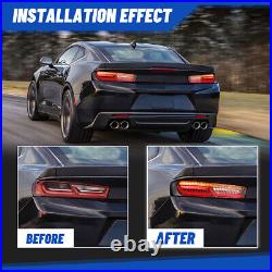 LED DRL Tail Lights For 2016-2018 Chevrolet Camaro Rear Brake Lamp withSequential