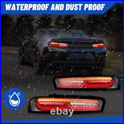 LED DRL Tail Lights For 2016-2018 Chevrolet Camaro Rear Brake Lamp withSequential