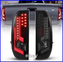 LED DRL Tail Lights PAIR for 2014-2021 Toyota Tundra Rear Brake Lamp Black Smoke