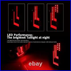 LED DRL Tail Lights PAIR for 2014-2021 Toyota Tundra Rear Brake Lamp Black Smoke