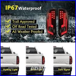 LED DRL Tail Lights PAIR for 2014-2021 Toyota Tundra Rear Brake Lamp Black Smoke