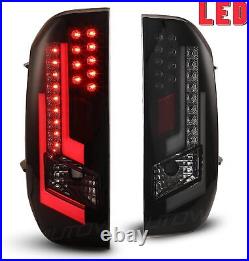 LED DRL Tail Lights PAIR for 2014-2021 Toyota Tundra Rear Brake Lamp Black Smoke