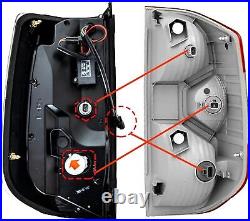 LED DRL Tail Lights PAIR for 2014-2021 Toyota Tundra Rear Brake Lamp Black Smoke
