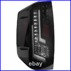 LED DRL Tail Lights PAIR for 2014-2021 Toyota Tundra Rear Brake Lamp Black Smoke