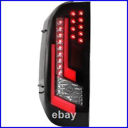 LED DRL Tail Lights PAIR for 2014-2021 Toyota Tundra Rear Brake Lamp Black Smoke