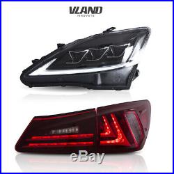 LED Headlights + Tail Lights For Lexus IS250 350 ISF 2006-2012 2 Pair