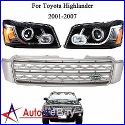 LED Headlights & Tail Lights & Grille Set For 2001-2007 Toyota Highlander Kluger