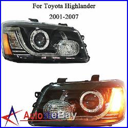 LED Headlights & Tail Lights & Grille Set For 2001-2007 Toyota Highlander Kluger