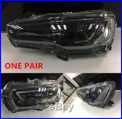 LED Headlights + Tail Lights Smoked For Mitsubishi Lancer EVO X 08-17