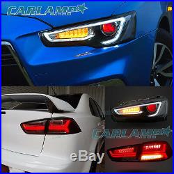 LED Headlights & Tail lights Smoked For Mitsubishi Lancer / EVO X Assembly