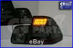 LED Light Bar Tail Lights BMW E46 98-01 4D Sedan 318i 320i 323i 330i SMOKED