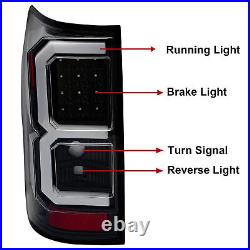 LED Light Tube Style Tail Lights Brake Lamps For Toyota Tundra 2007-2013