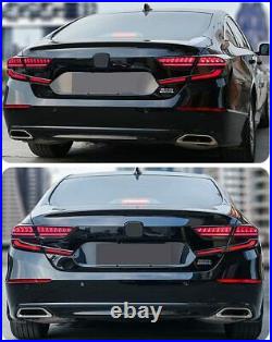 LED Middle Lamp & Tail Lights For Honda Accord 2018-2022 Start Up Animated Set