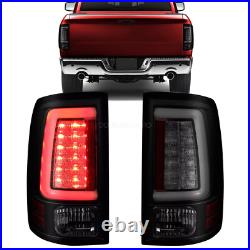 LED Pair For 2009-2018 Dodge Ram 1500 2500 3500 Tail Lights Black Brake Lamps