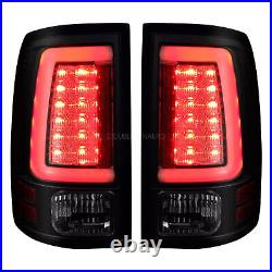 LED Pair For 2009-2018 Dodge Ram 1500 2500 3500 Tail Lights Black Brake Lamps