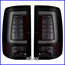 LED Pair For 2009-2018 Dodge Ram 1500 2500 3500 Tail Lights Black Brake Lamps
