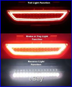 LED REAR 4th BRAKE TAIL BACK UP REVERSE LIGHT SMOKED for 2015-2020 FORD MUSTANG