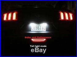 LED REAR 4th BRAKE TAIL BACK UP REVERSE LIGHT SMOKED for 2015-2020 FORD MUSTANG