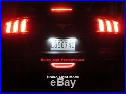 LED REAR 4th BRAKE TAIL BACK UP REVERSE LIGHT SMOKED for 2015-2020 FORD MUSTANG