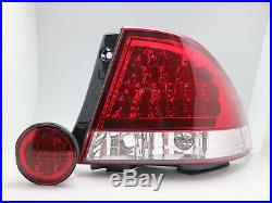 LED RED CLEAR Tail Lights+Rear Trunk Led Fog Lights For LEXUS IS200 IS300 98-05
