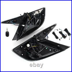 LED RGB Tail Lights Pair For Honda Civic Sedan 2016-2021 Sequential Rear Lamps