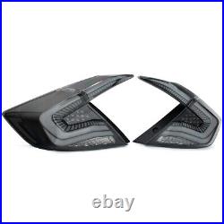 LED RGB Tail Lights Pair For Honda Civic Sedan 2016-2021 Sequential Rear Lamps