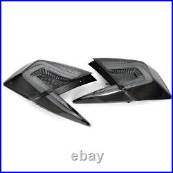 LED RGB Tail Lights Pair For Honda Civic Sedan 2016-2021 Sequential Rear Lamps