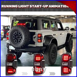 LED Raptor Tail Lights for Ford Bronco 2021 2022 2023 OEM+ Sequential Rear Lamps