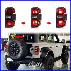 LED Raptor Tail Lights for Ford Bronco 2021 2022 2023 Sequential OEM+ Rear Lamps