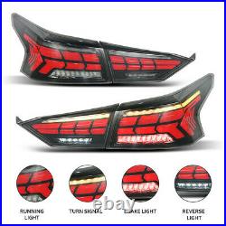 LED Rear Smoke Lamp Tail Lights Fit For 2019 2020 2021 Nissan Altima Sequential
