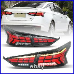 LED Rear Smoke Lamp Tail Lights Fit For 2019 2020 2021 Nissan Altima Sequential