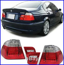 LED Rückleuchten rot klar Facelift Optik für BMW 3ER E46 Limousine 98-01