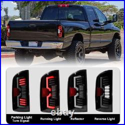 LED Sequential Tail Lights For 03-06 Dodge Ram 1500 2500 3500 Black Signal Lamps