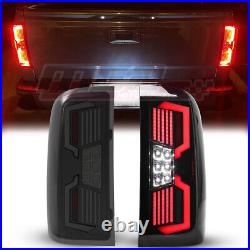 LED Sequential Tail Lights For 14-18 Chevy Silverado 1500 2500 HD 3500HD Smoke