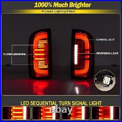 LED Sequential Tail Lights For 15-22 Chevy Colorado Red Lens Turn Signal Lamps
