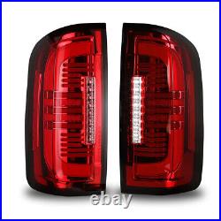 LED Sequential Tail Lights For 15-22 Chevy Colorado Red Lens Turn Signal Lamps