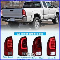 LED Sequential Tail Lights For 2005-2015 Toyota Tacoma Red Signal Brake Lamps