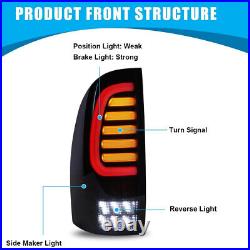 LED Sequential Tail Lights For 2005-2015 Toyota Tacoma Smoke Signal Brake Lamps