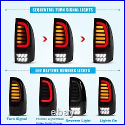LED Sequential Tail Lights For 2005-2015 Toyota Tacoma Smoke Signal Brake Lamps
